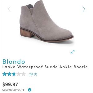 NWOT Blondo Lanka Taupe Booties